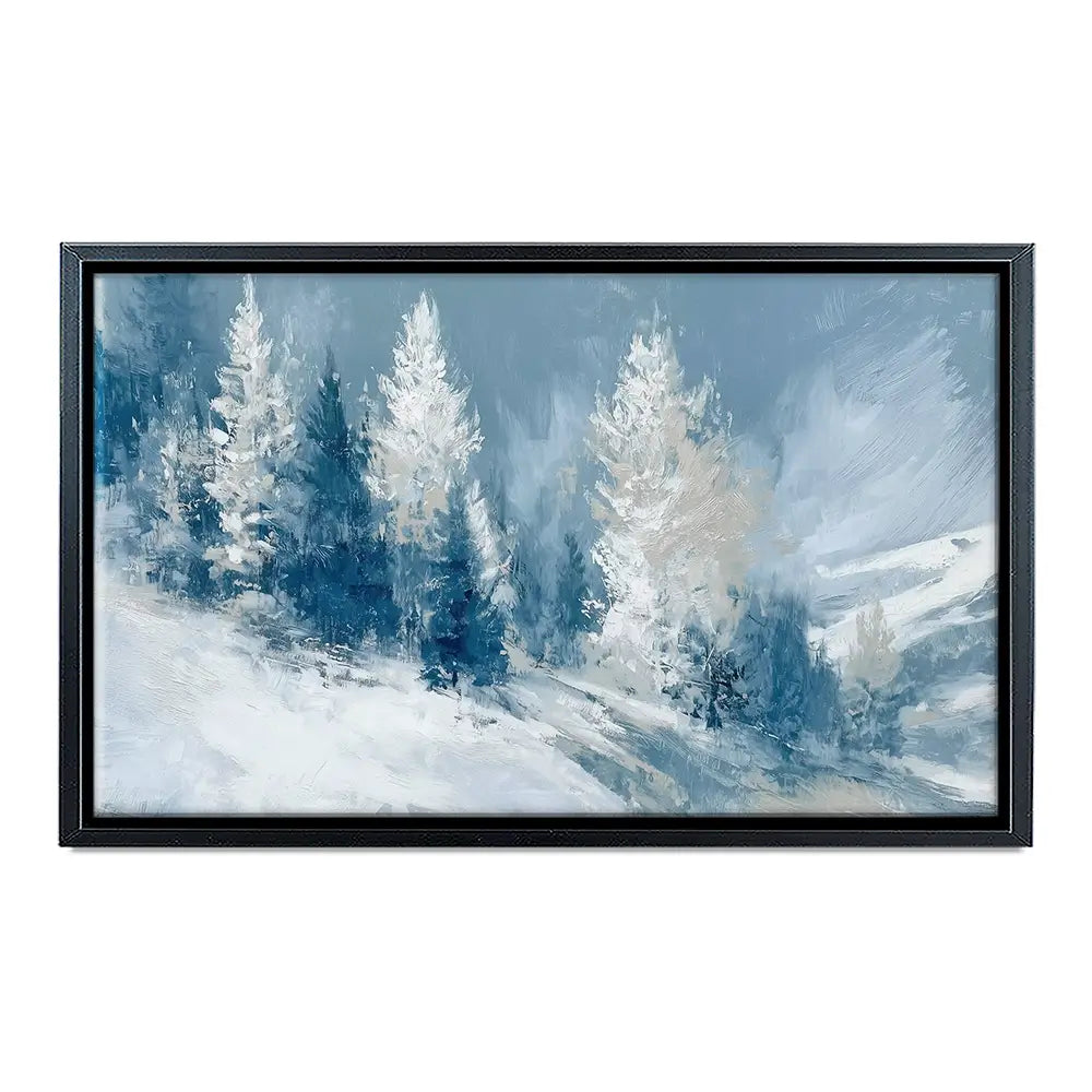 Snowy Pines On A Ridge Canvas Print Snowy Pines On A Ridge Canvas Print wall art product Chromatic Storm Studio