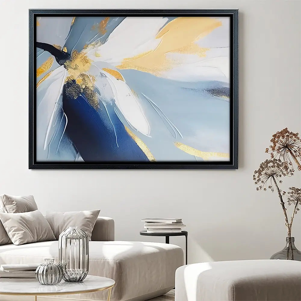 Soft Blue Petals Canvas Print Soft Blue Petals Canvas Print wall art product Art Print Shop