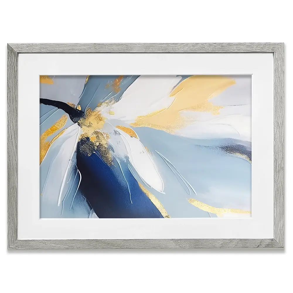 Soft Blue Petals Framed Art Print Soft Blue Petals Framed Art Print wall art product Art Print Shop