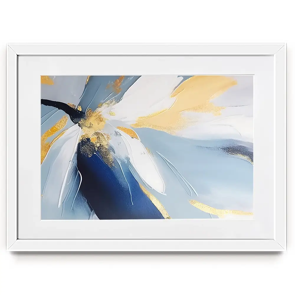 Soft Blue Petals Framed Art Print Soft Blue Petals Framed Art Print wall art product Art Print Shop