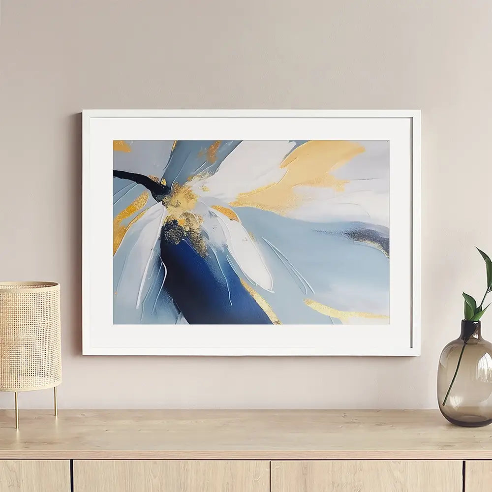 Soft Blue Petals Framed Art Print Soft Blue Petals Framed Art Print wall art product Art Print Shop