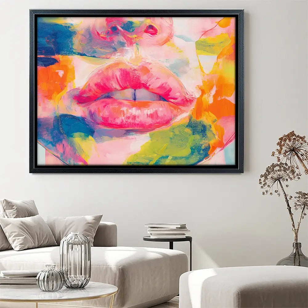Soft Focus Lips Canvas Print Soft Focus Lips Canvas Print wall art product Chromatic Storm Studio