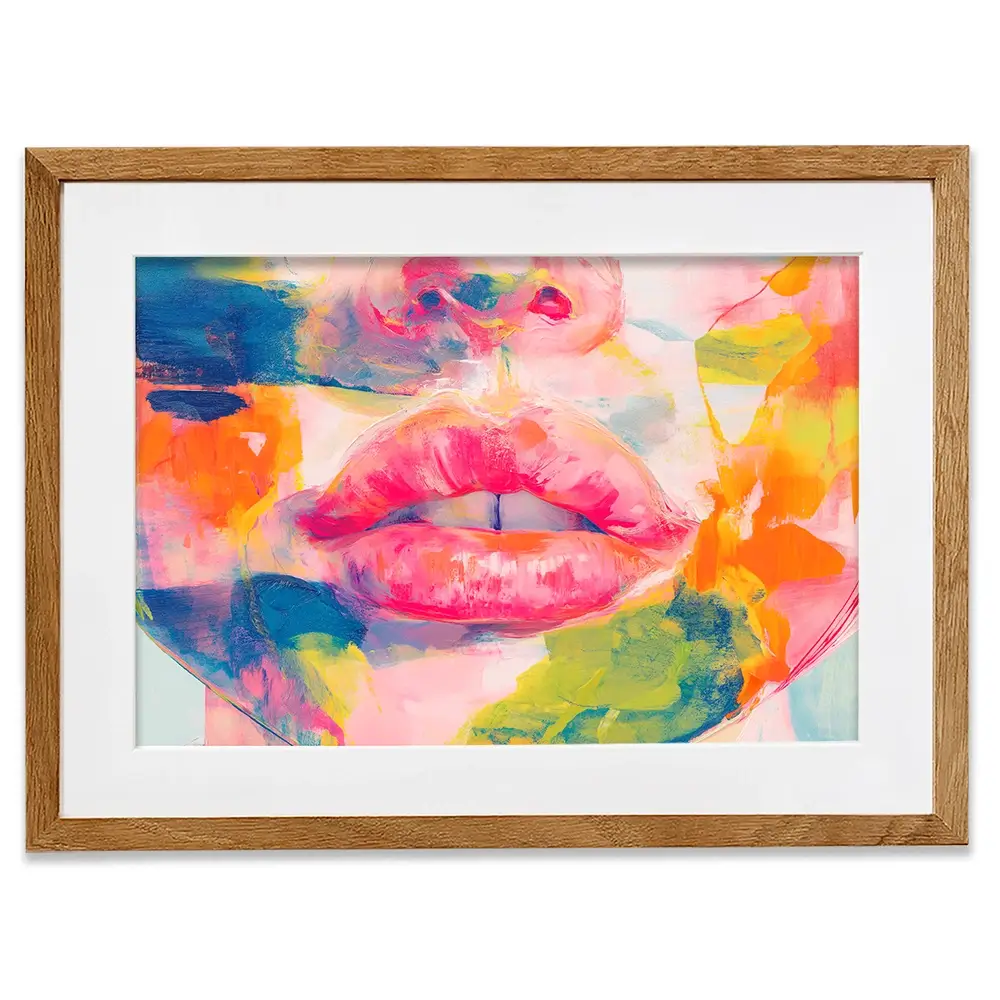 Soft Focus Lips Framed Art Print Soft Focus Lips Framed Art Print wall art product Chromatic Storm Studio