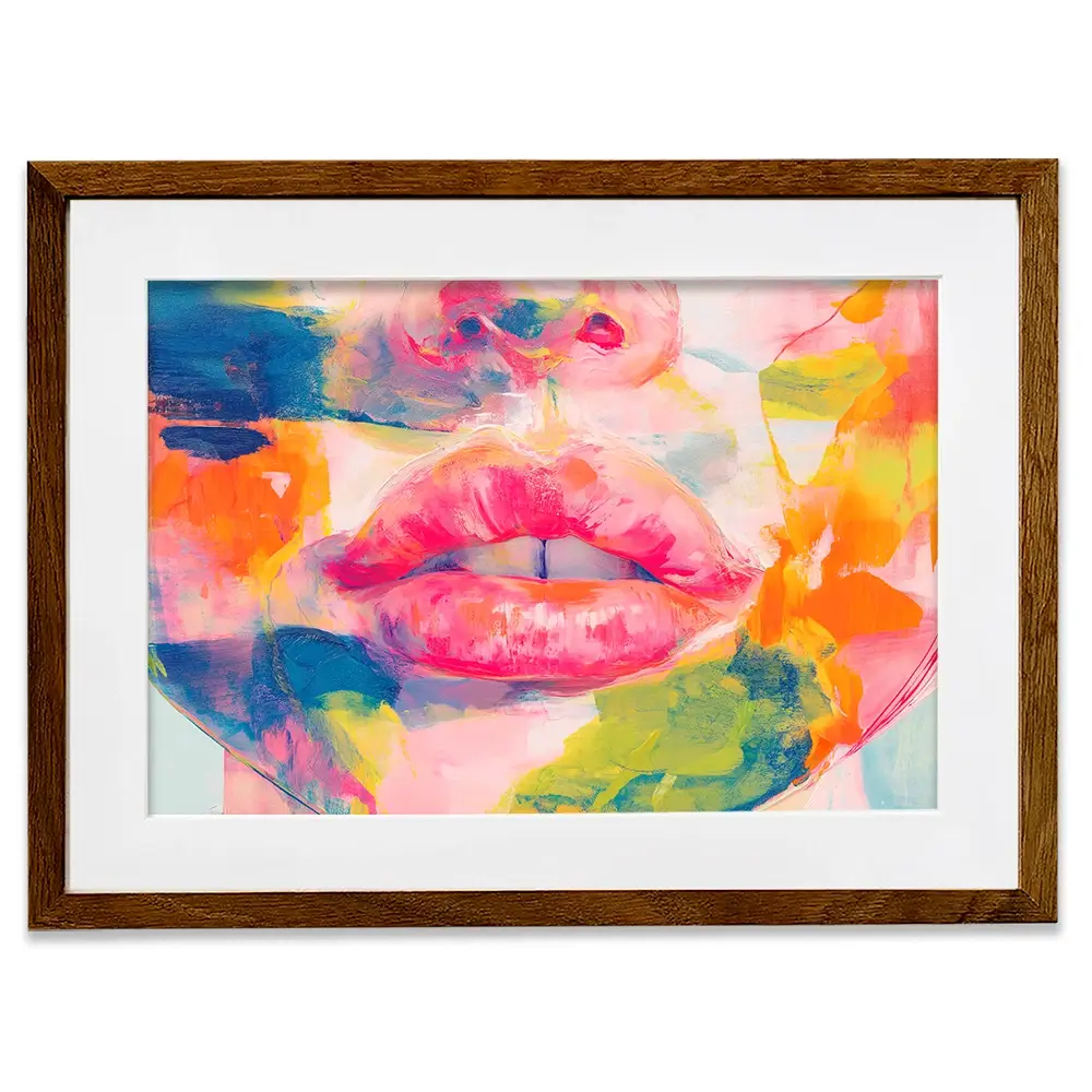 Soft Focus Lips Framed Art Print Soft Focus Lips Framed Art Print wall art product Chromatic Storm Studio