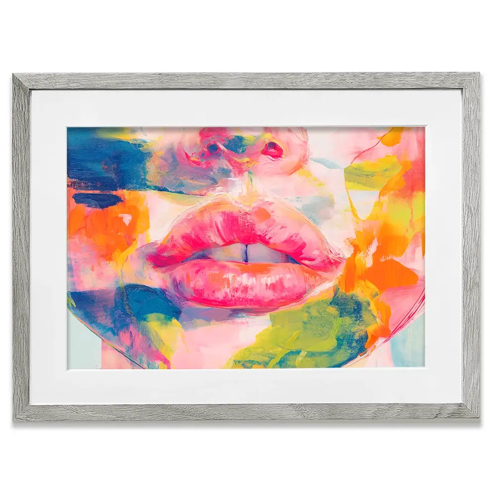 Soft Focus Lips Framed Art Print Soft Focus Lips Framed Art Print wall art product Chromatic Storm Studio