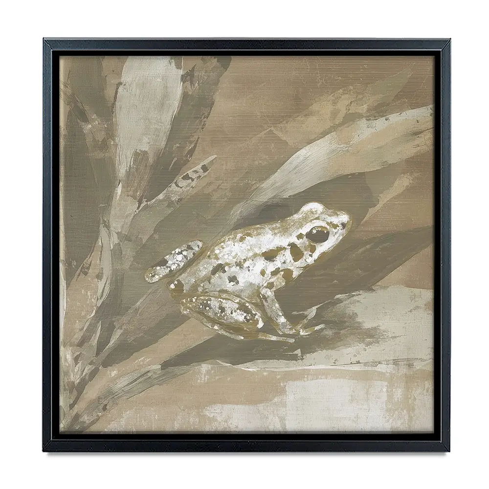 Soft Frog On Bromeliad Square Canvas Print Soft Frog On Bromeliad Square Canvas Print wall art product Chromatic Storm Studio