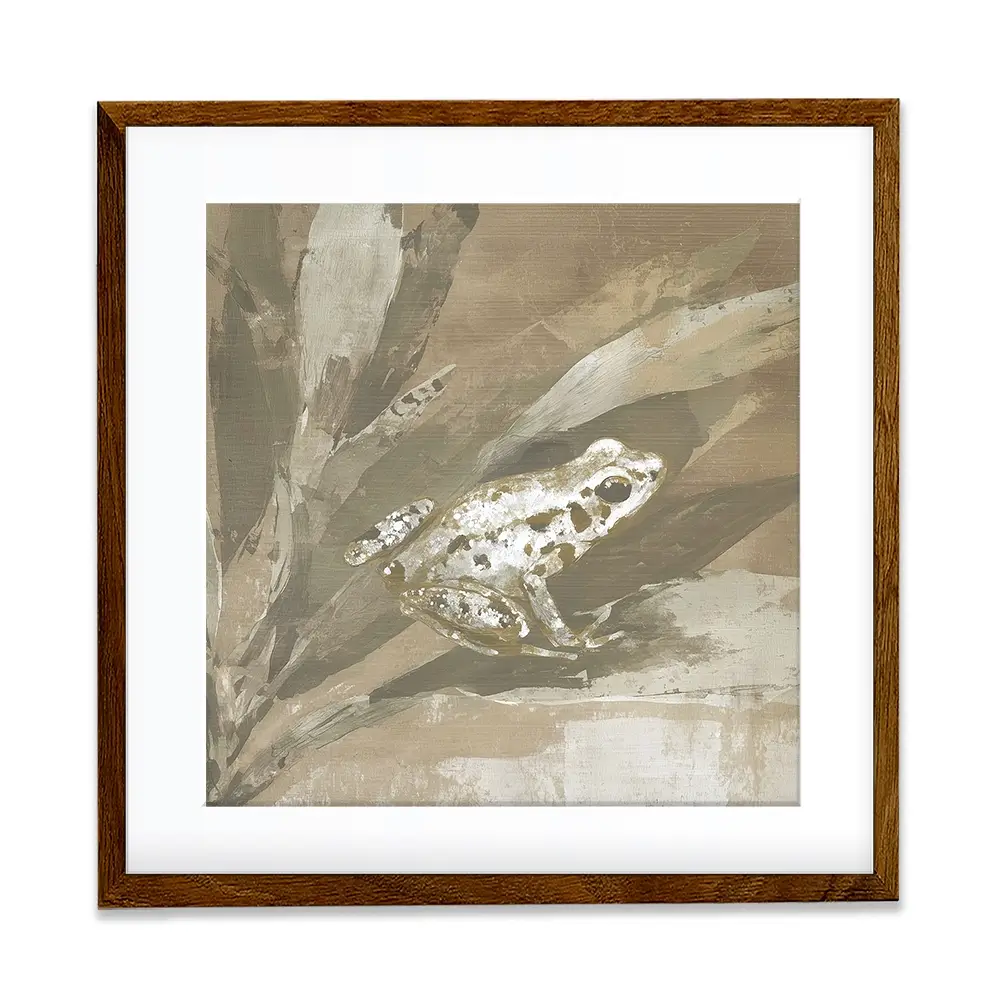 Soft Frog On Bromeliad Square Framed Art Print Soft Frog On Bromeliad Square Framed Art Print wall art product Chromatic Storm Studio