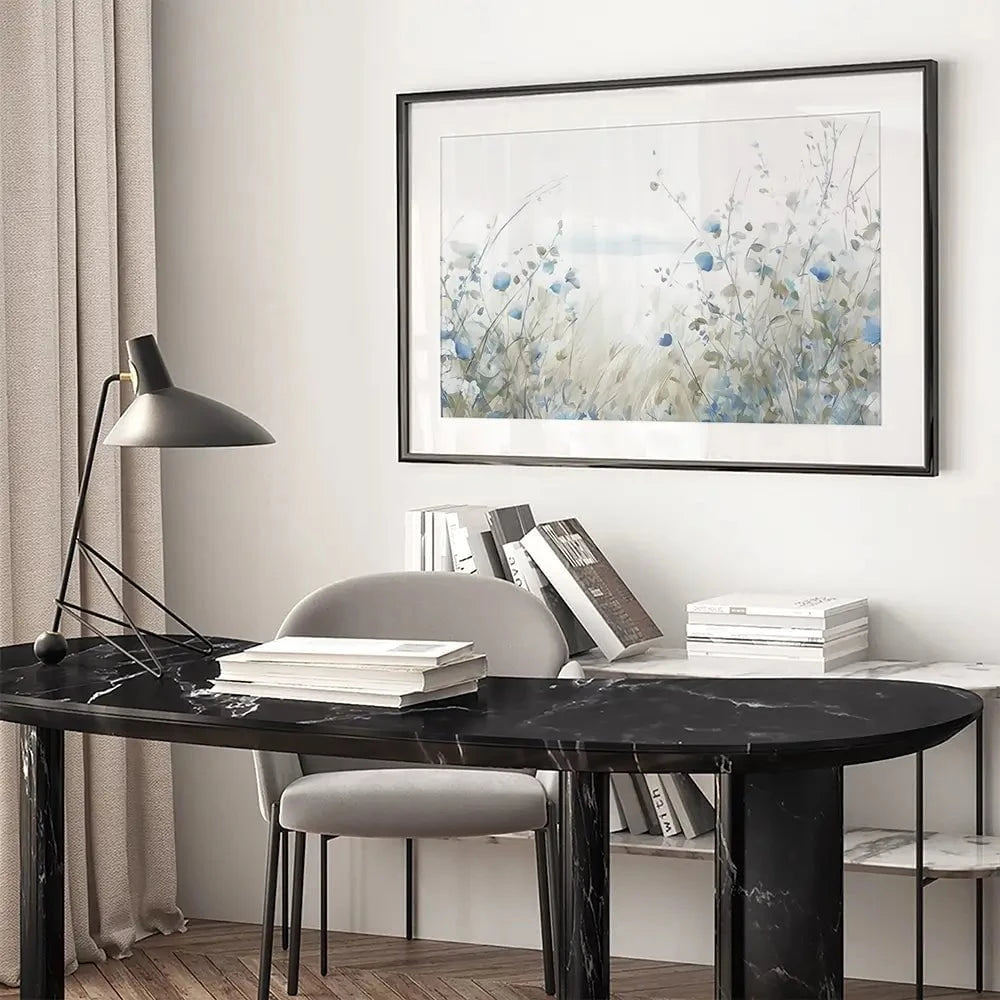 Soft Ocean Flowers Framed Art Print Soft Ocean Flowers Framed Art Print wall art product Arlington Prints - Independent
