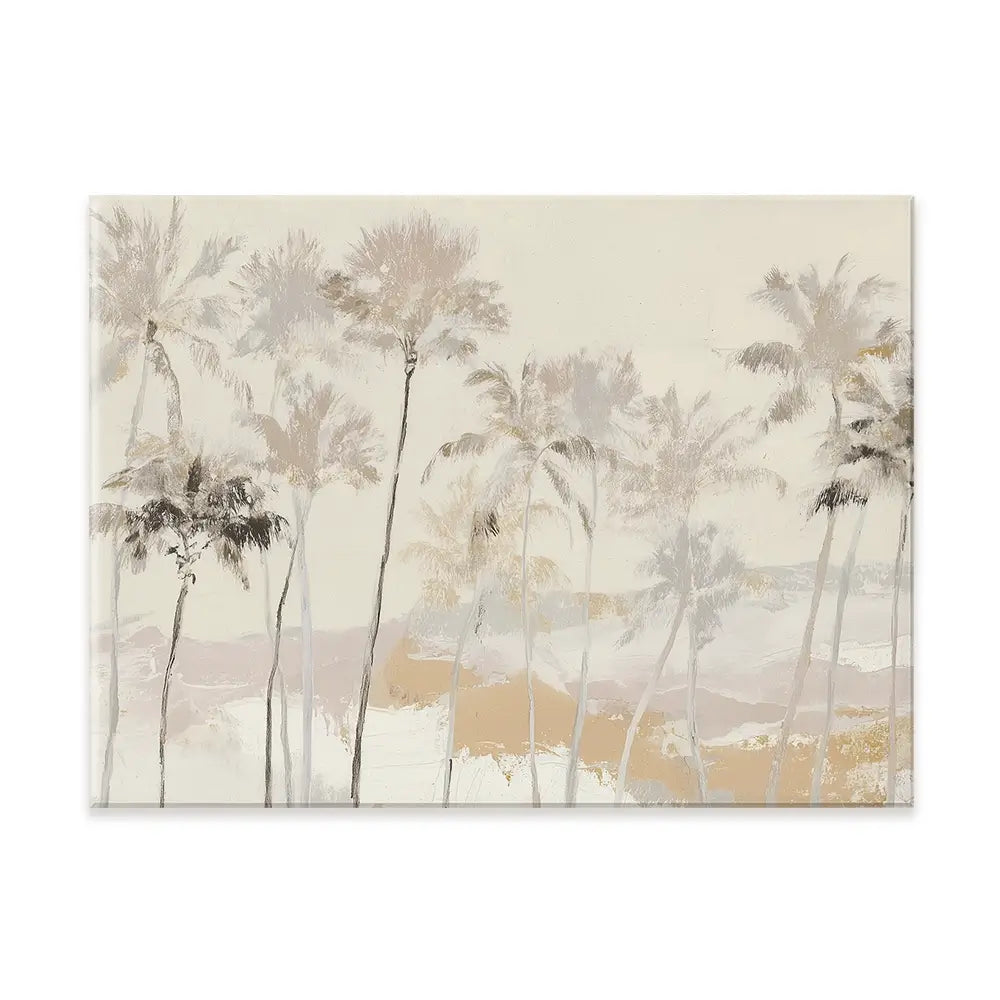 Soft Palm Row Canvas Print Soft Palm Row Canvas Print wall art product Chromatic Storm Studio