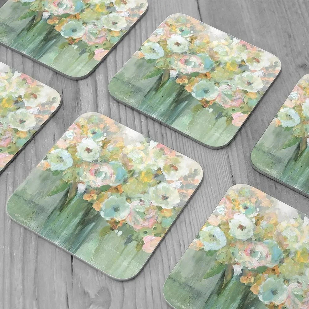Soft Pastel Arrangement Coaster Set Soft Pastel Arrangement Coaster Set wall art product Carol Robinson
