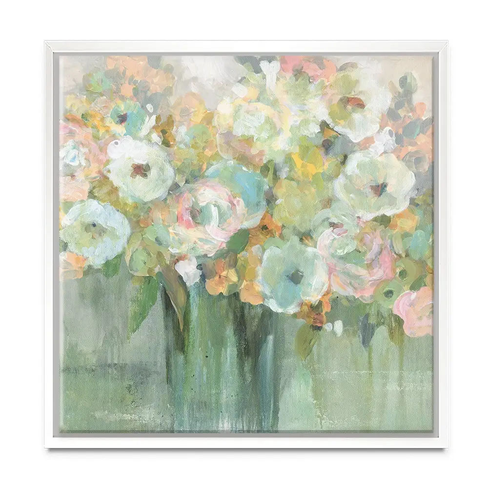 Soft Pastel Arrangement Square Canvas Print Soft Pastel Arrangement Square Canvas Print wall art product Carol Robinson