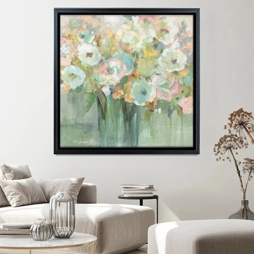 Soft Pastel Arrangement Square Canvas Print Soft Pastel Arrangement Square Canvas Print wall art product Carol Robinson