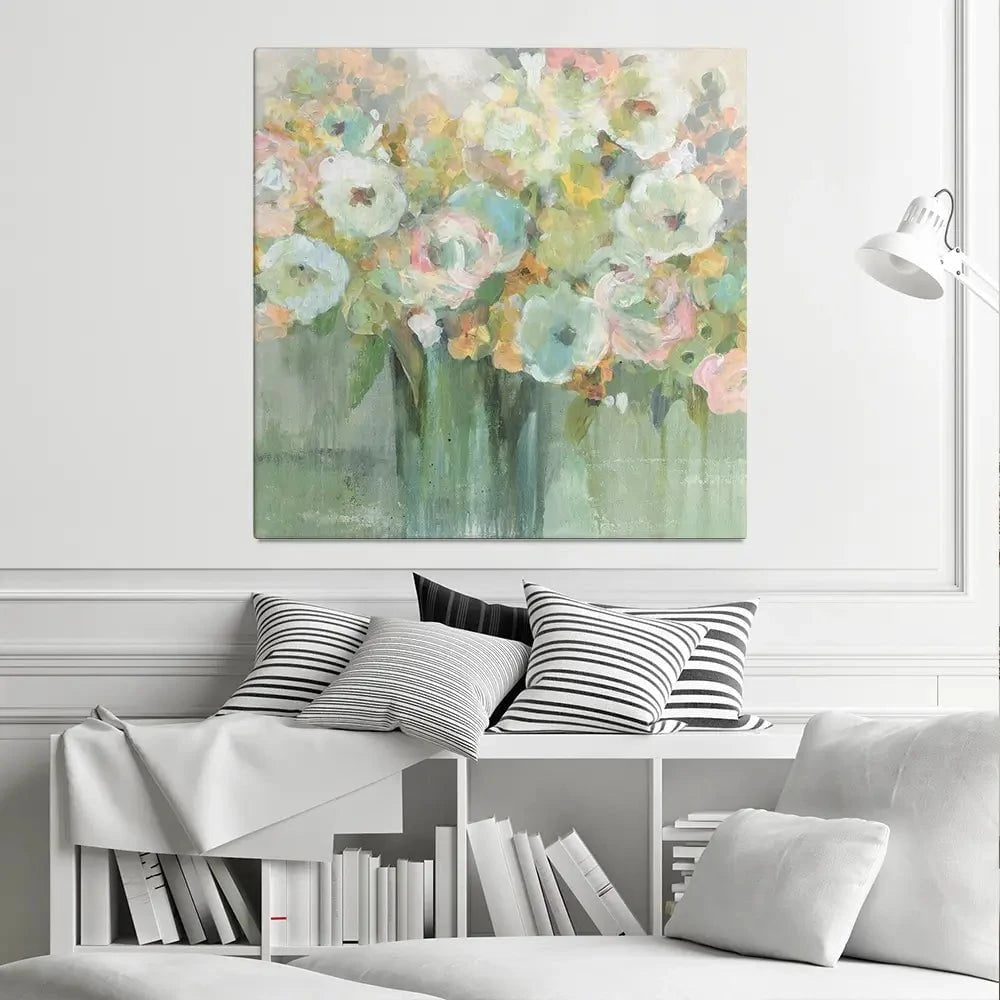 Soft Pastel Arrangement Square Canvas Print Soft Pastel Arrangement Square Canvas Print wall art product Carol Robinson