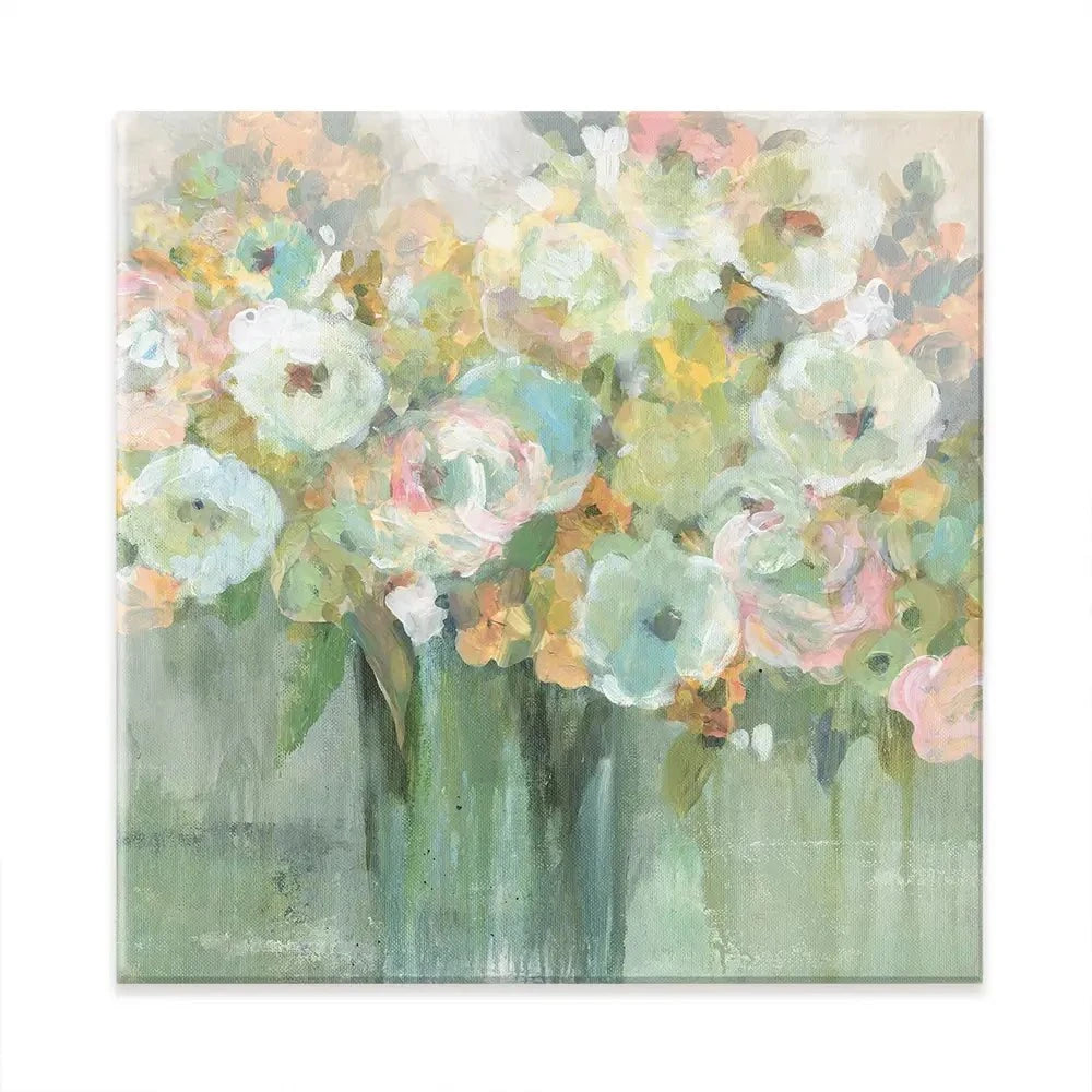 Soft Pastel Arrangement Square Canvas Print Soft Pastel Arrangement Square Canvas Print wall art product Carol Robinson