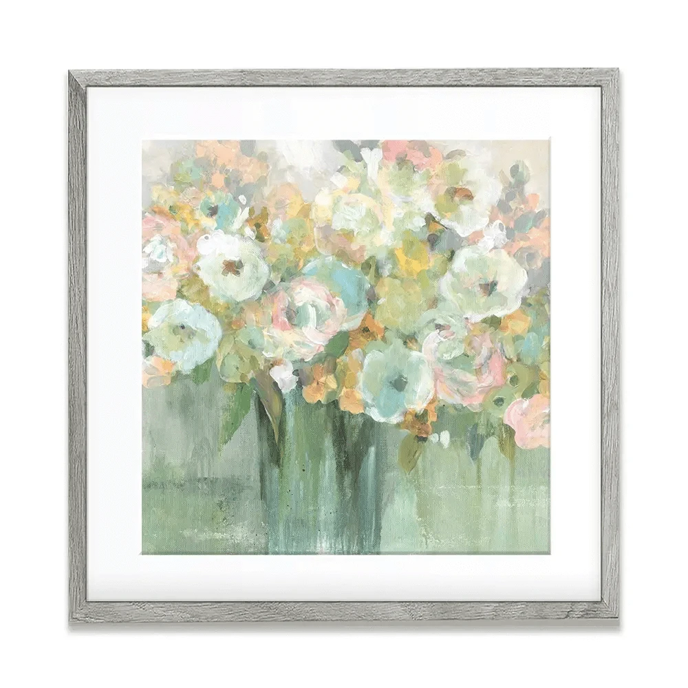 Soft Pastel Arrangement Square Framed Art Print Soft Pastel Arrangement Square Framed Art Print wall art product Carol Robinson