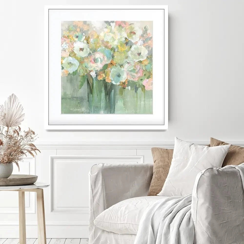 Soft Pastel Arrangement Square Framed Art Print Soft Pastel Arrangement Square Framed Art Print wall art product Carol Robinson