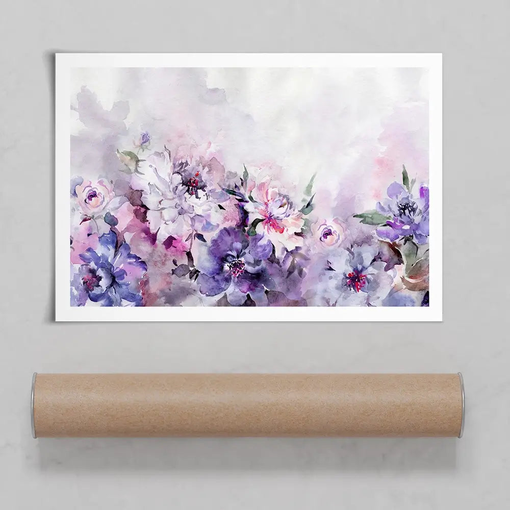 Soft Purple Florals Art Print Soft Purple Florals Art Print wall art product katiko.dp / Shutterstock