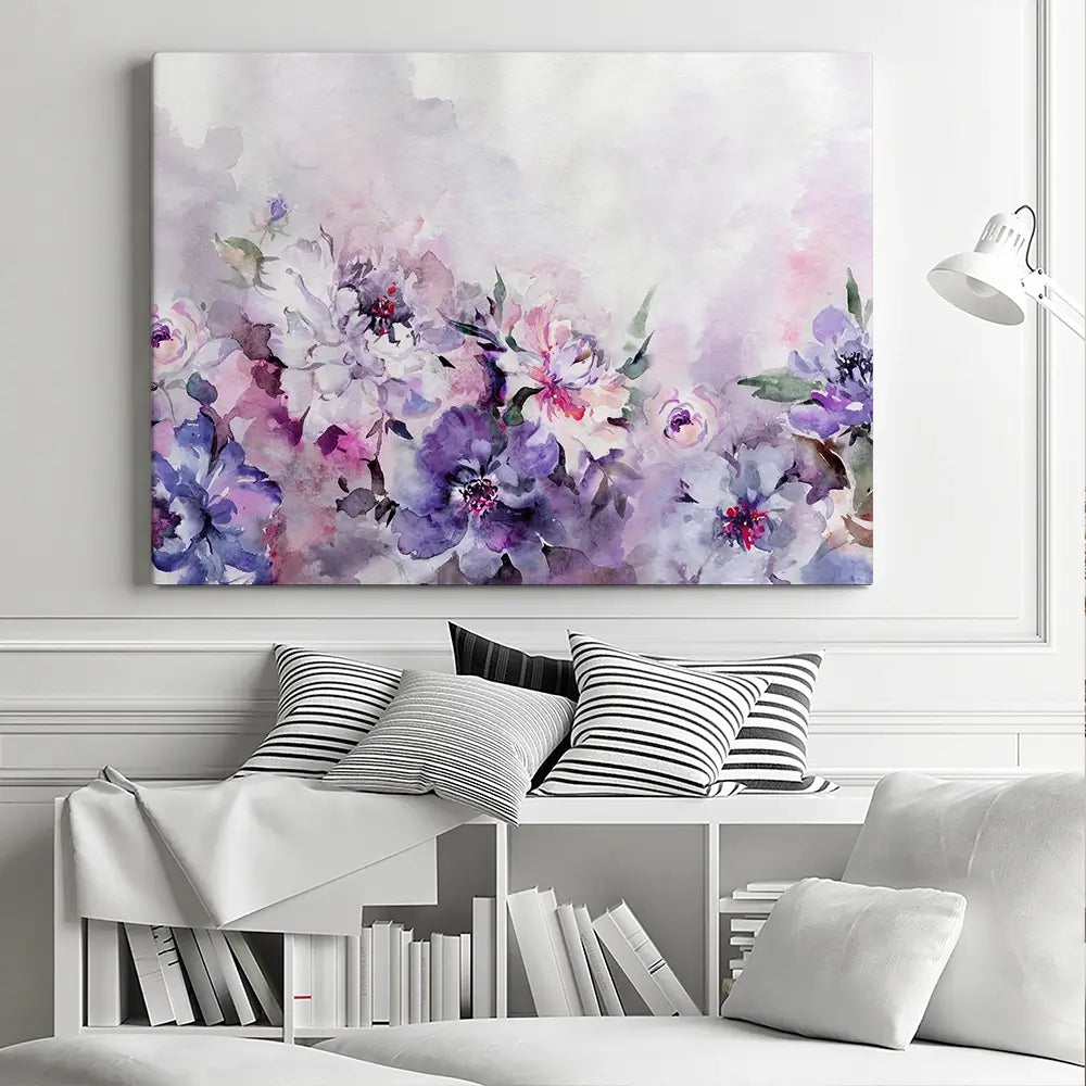 Soft Purple Florals Canvas Print Soft Purple Florals Canvas Print wall art product katiko.dp / Shutterstock
