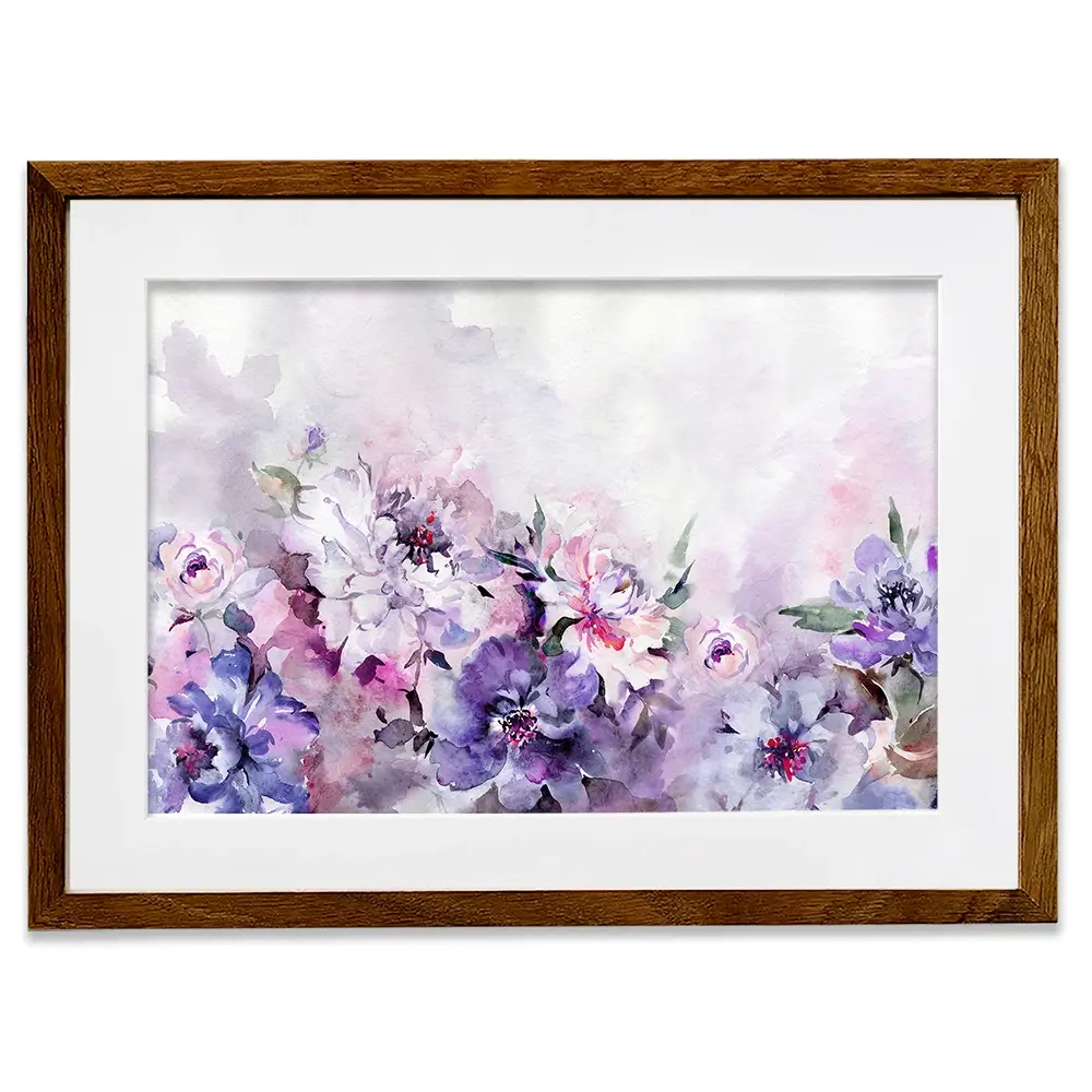 Soft Purple Florals Framed Art Print Soft Purple Florals Framed Art Print wall art product katiko.dp / Shutterstock