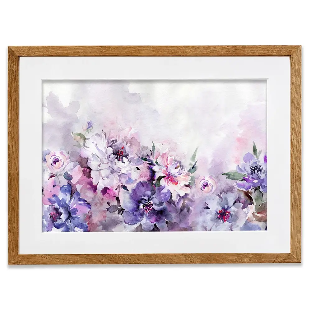 Soft Purple Florals Framed Art Print Soft Purple Florals Framed Art Print wall art product katiko.dp / Shutterstock