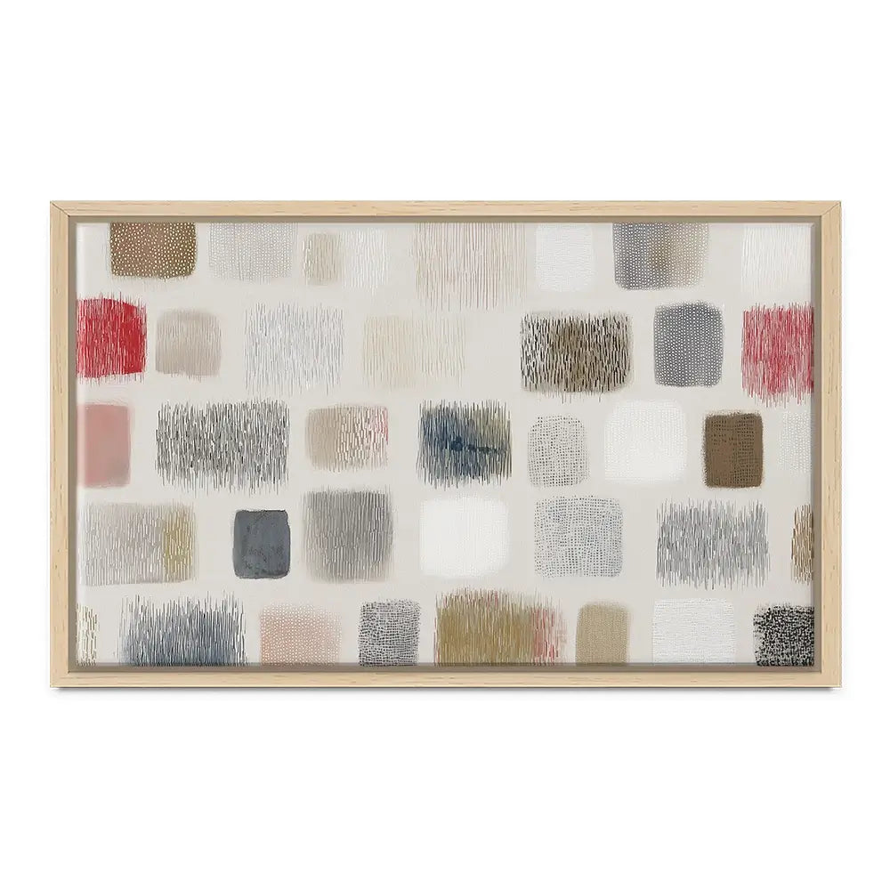 Soft Textile Grid Canvas Print Soft Textile Grid Canvas Print wall art product Chromatic Storm Studio