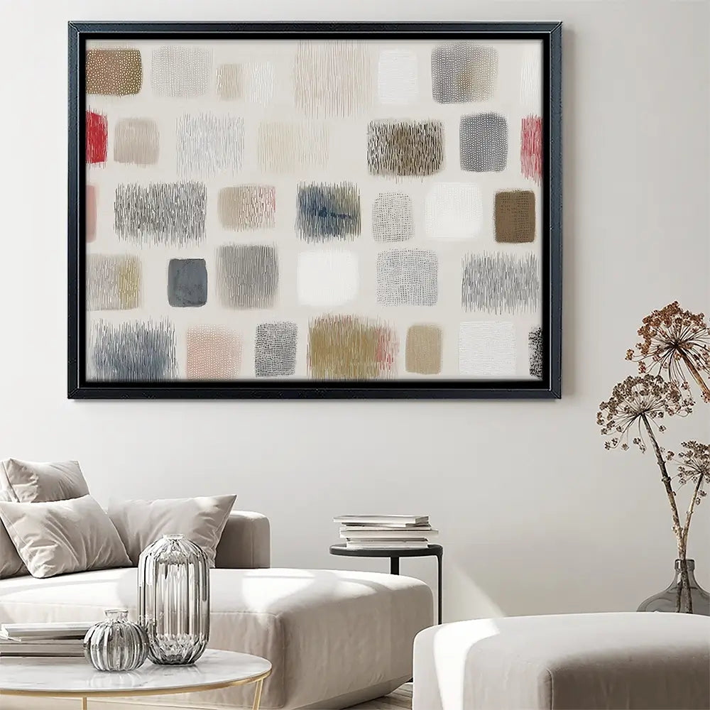 Soft Textile Grid Canvas Print Soft Textile Grid Canvas Print wall art product Chromatic Storm Studio