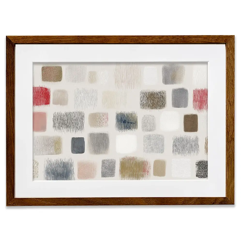 Soft Textile Grid Framed Art Print Soft Textile Grid Framed Art Print wall art product Chromatic Storm Studio