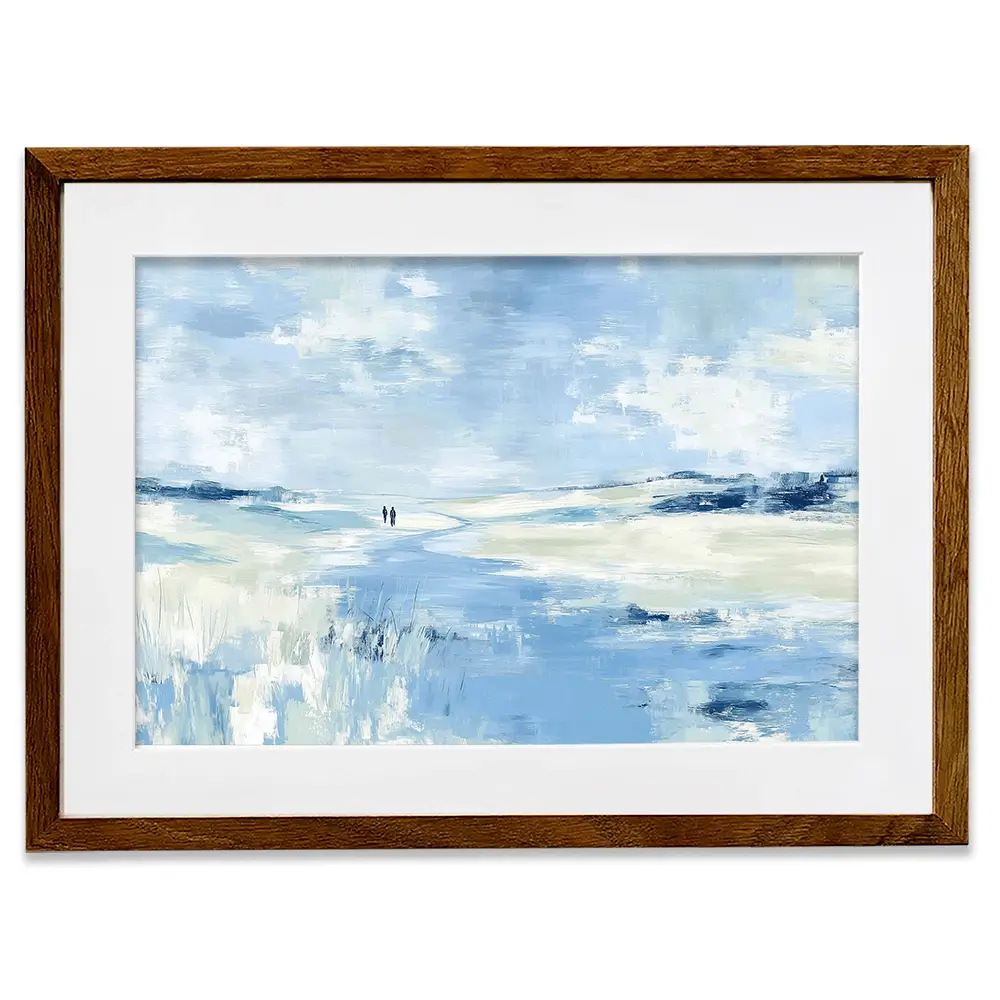 Soft Valley Walking Path Framed Art Print Soft Valley Walking Path Framed Art Print wall art product Chromatic Storm Studio