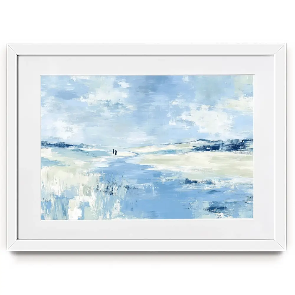 Soft Valley Walking Path Framed Art Print Soft Valley Walking Path Framed Art Print wall art product Chromatic Storm Studio