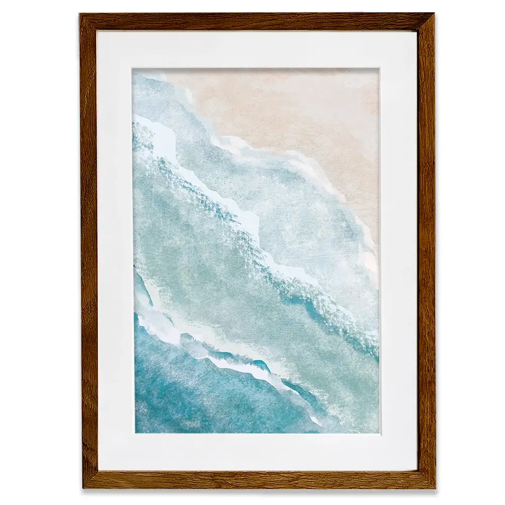 Soft Waves Framed Art Print Soft Waves Framed Art Print wall art product DaisyArtDecor / Shutterstock