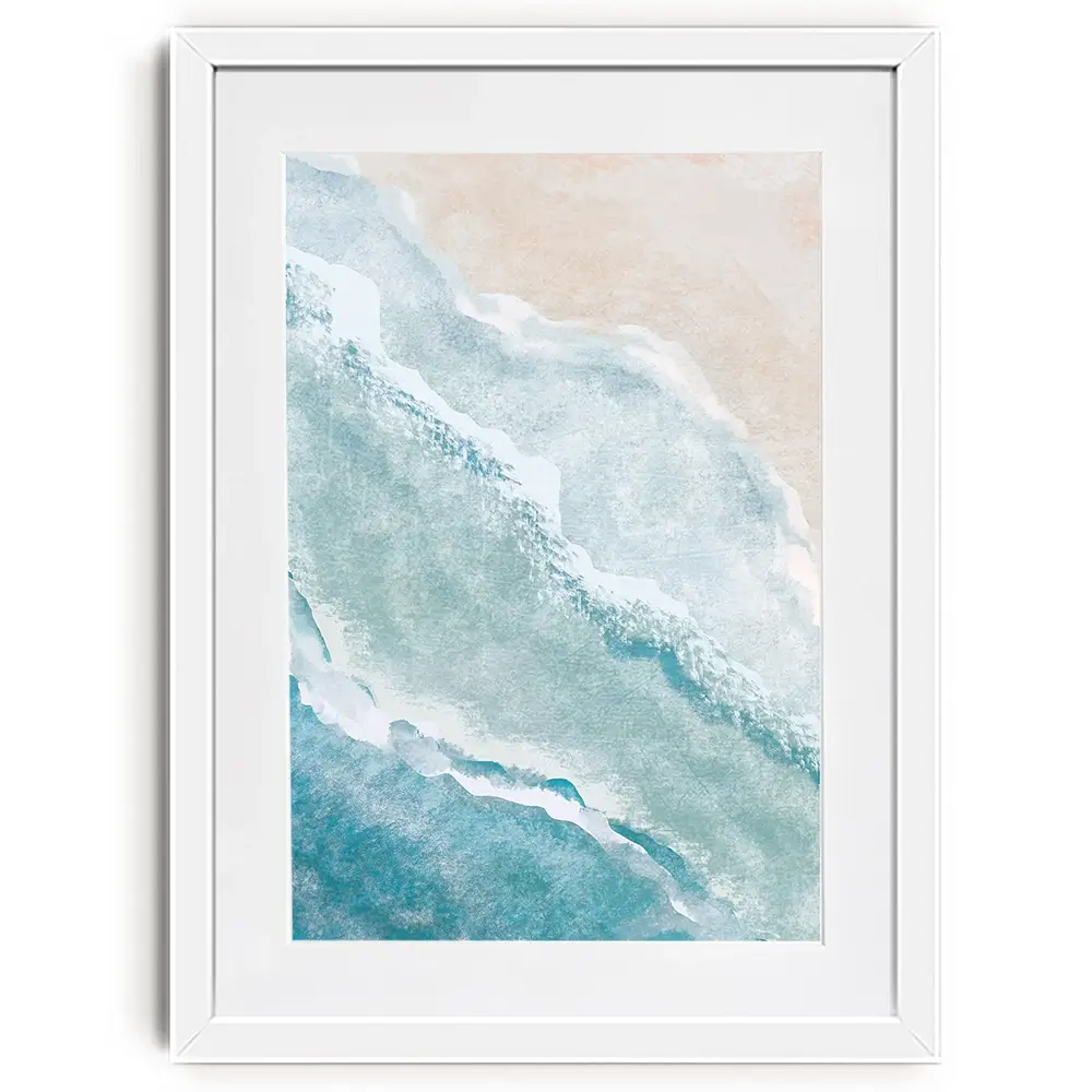 Soft Waves Framed Art Print Soft Waves Framed Art Print wall art product DaisyArtDecor / Shutterstock