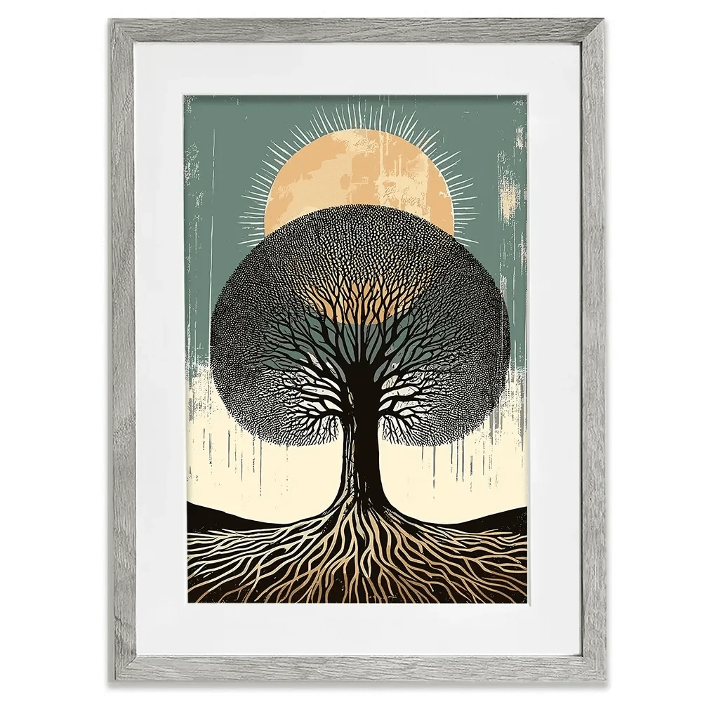 Solar Rooted Framed Art Print Solar Rooted Framed Art Print wall art product P & M Print Gallery