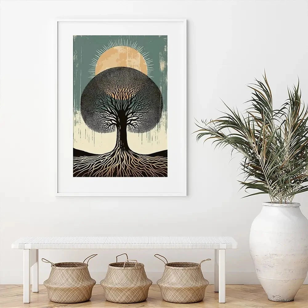 Solar Rooted Framed Art Print Solar Rooted Framed Art Print wall art product P & M Print Gallery