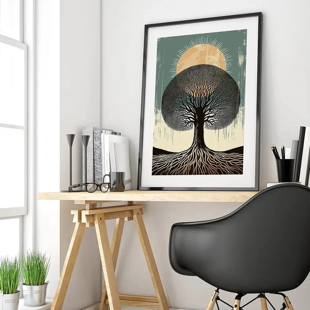 Solar Rooted Framed Art Print Solar Rooted Framed Art Print wall art product P & M Print Gallery