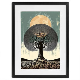 Solar Rooted Framed Art Print Solar Rooted Framed Art Print wall art product P & M Print Gallery