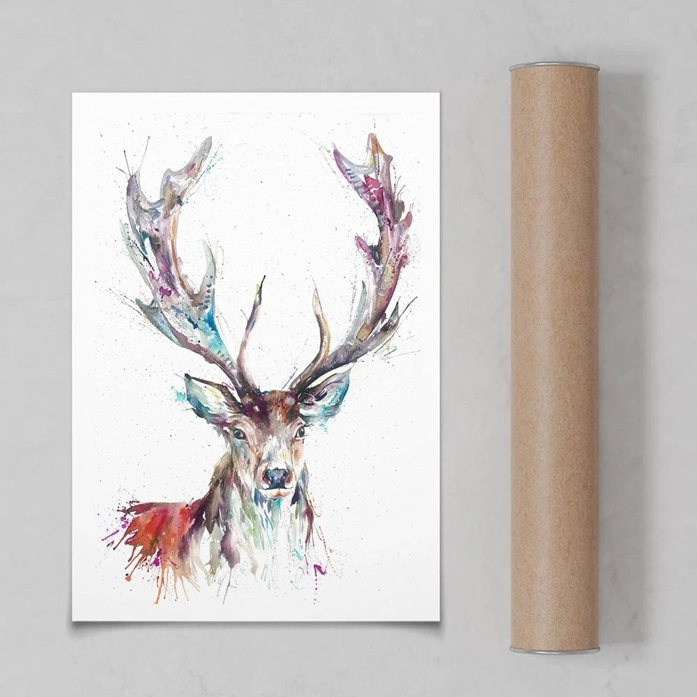 Solitary Stag Art Print Solitary Stag Art Print wall art product Nicola Jane Rowles