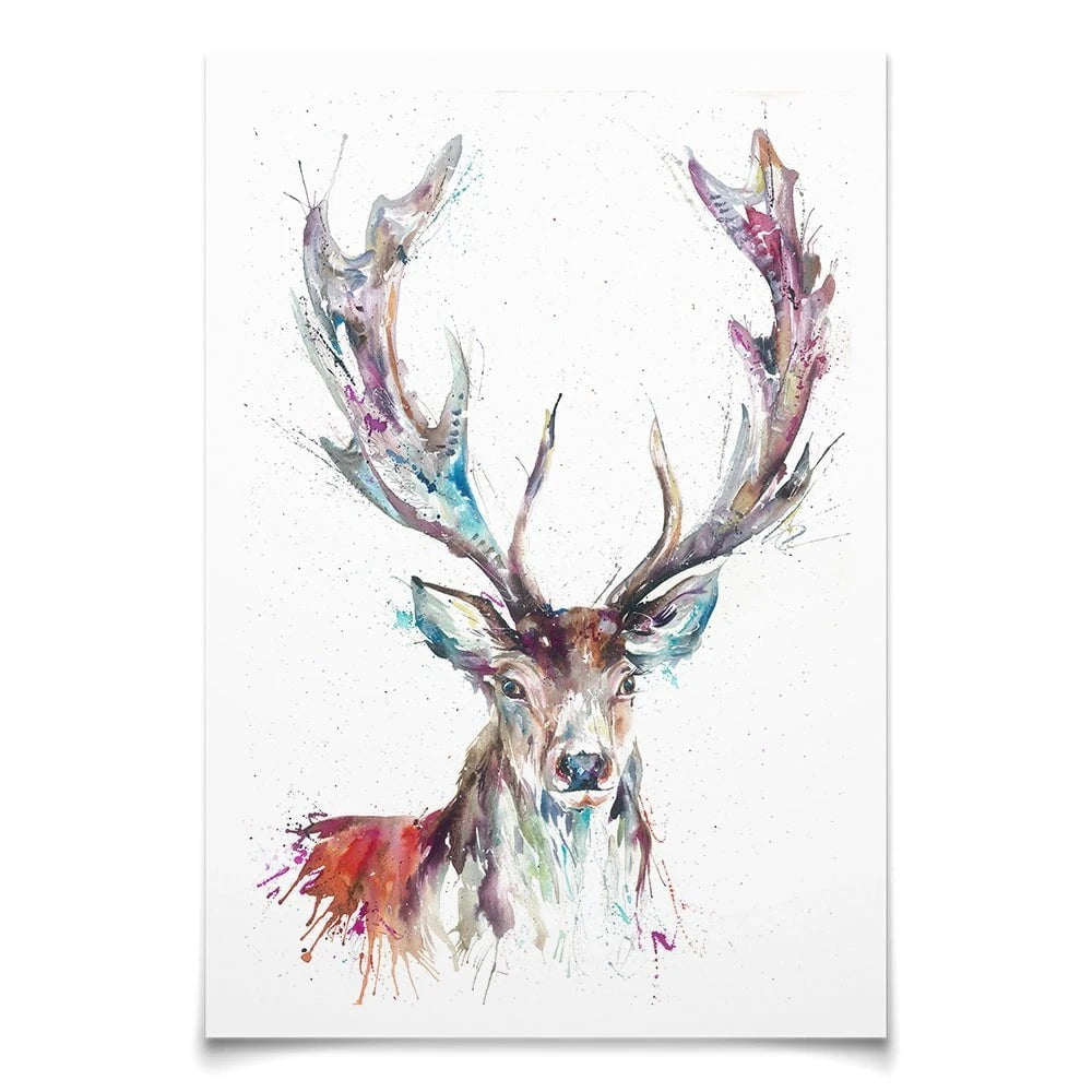 Solitary Stag Art Print Solitary Stag Art Print wall art product Nicola Jane Rowles