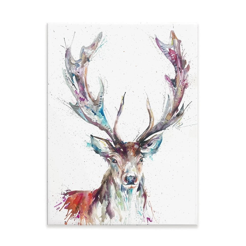 Solitary Stag Canvas Print Solitary Stag Canvas Print wall art product Nicola Jane Rowles
