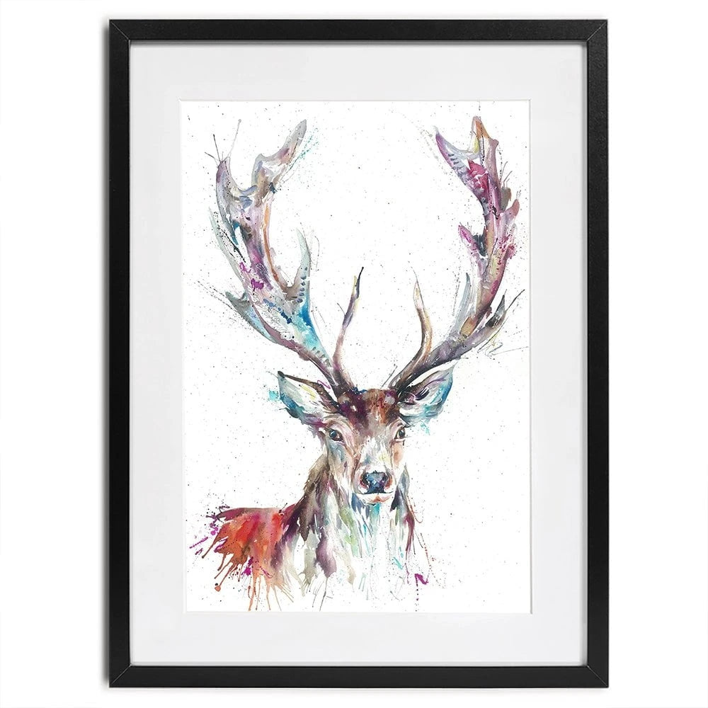 Solitary Stag Framed Art Print Solitary Stag Framed Art Print wall art product Nicola Jane Rowles