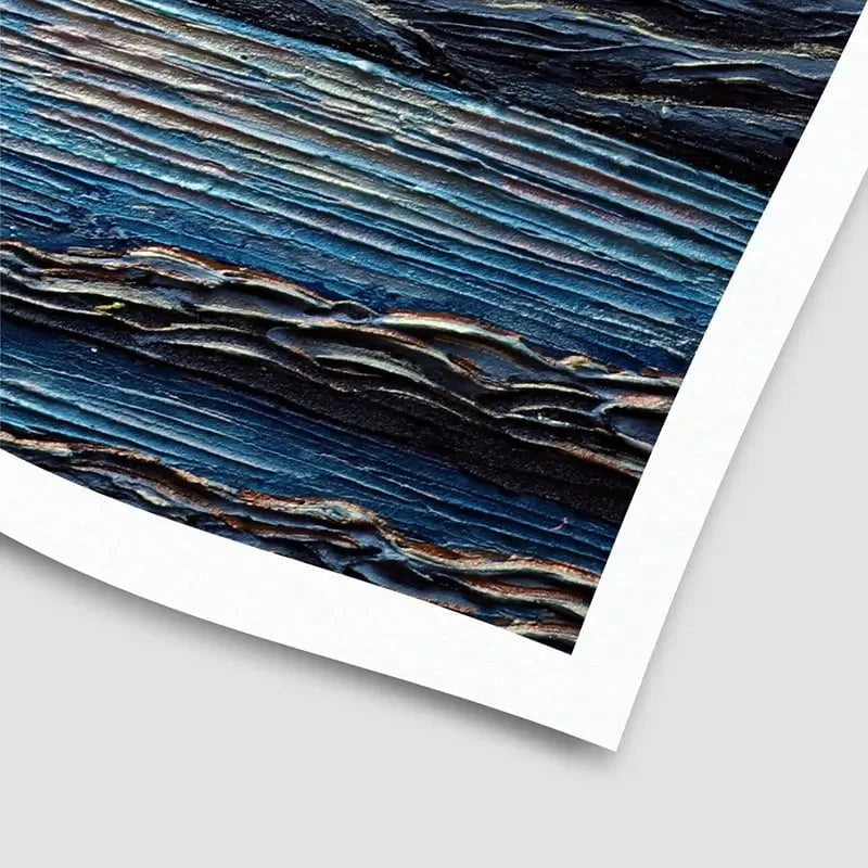Somewhere Peachy Blue Art Print Somewhere Peachy Blue Art Print wall art product Nada Khatib