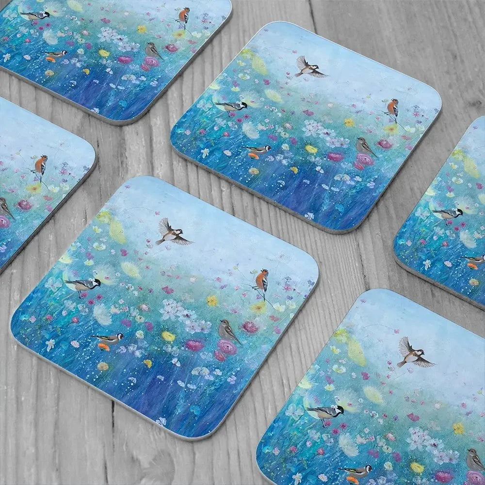 Songbirds In The Garden Coaster Set Songbirds In The Garden Coaster Set wall art product Laure Bury