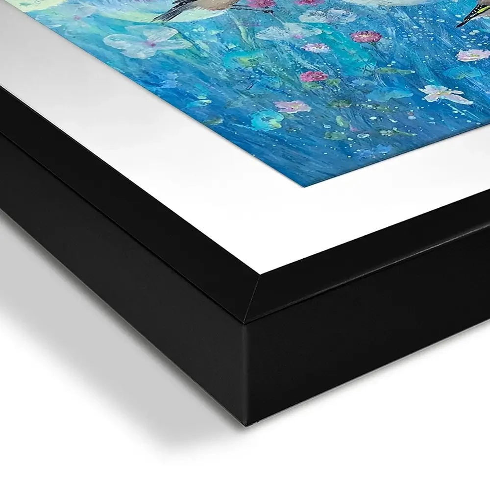 Songbirds In The Garden Square Framed Art Print Songbirds In The Garden Square Framed Art Print wall art product Laure Bury