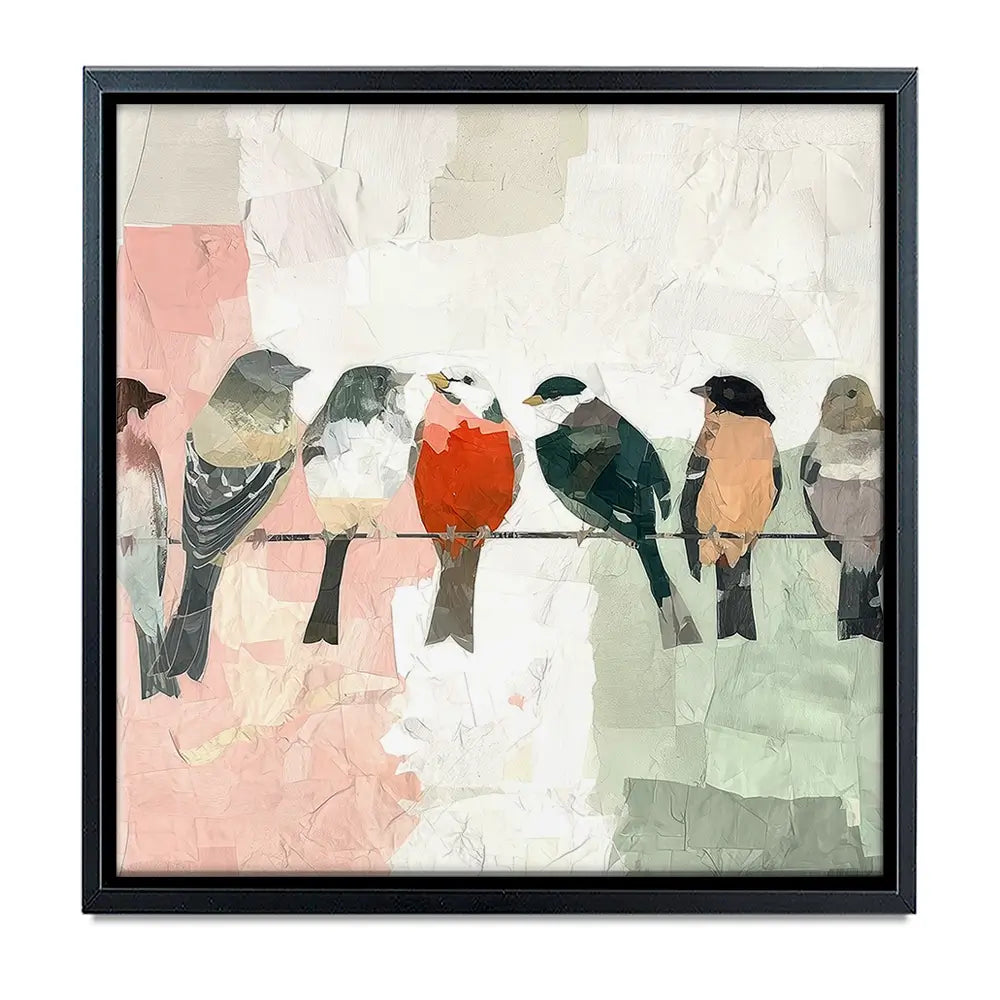 Songbirds On A Wire Oversized Canvas Print Songbirds On A Wire Oversized Canvas Print wall art product Art Print Shop