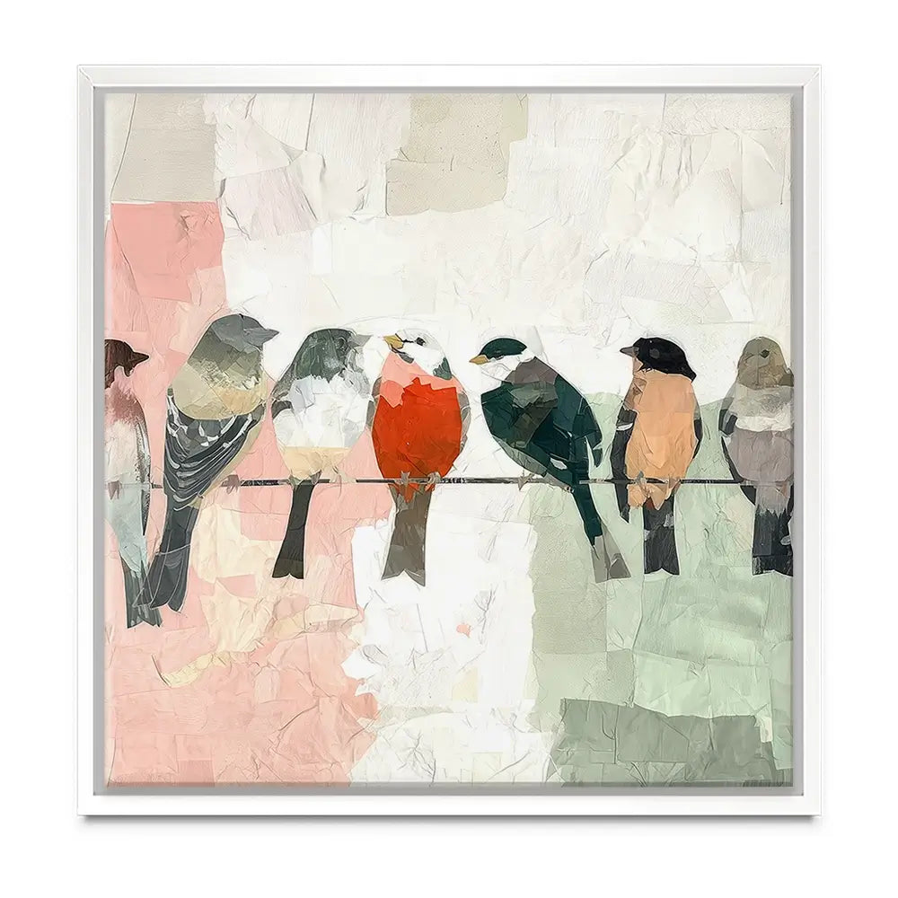 Songbirds On A Wire Oversized Canvas Print Songbirds On A Wire Oversized Canvas Print wall art product Art Print Shop