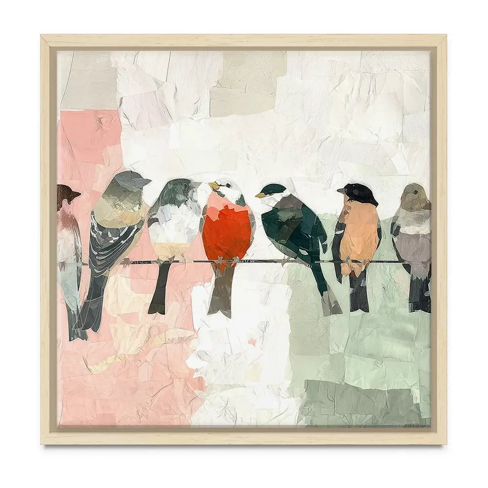 Songbirds On A Wire Oversized Canvas Print Songbirds On A Wire Oversized Canvas Print wall art product Art Print Shop