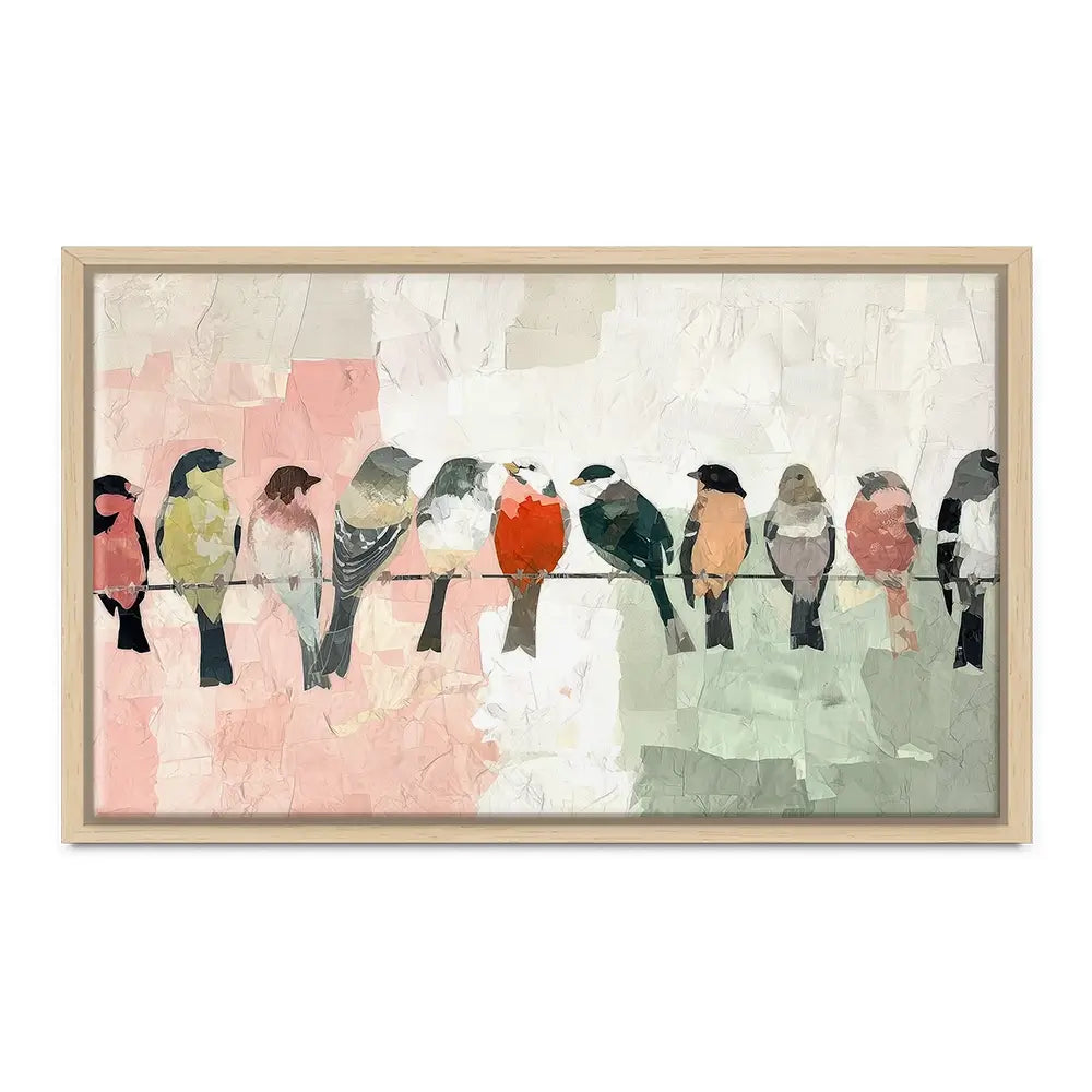 Songbirds On A Wire Oversized Canvas Print Songbirds On A Wire Oversized Canvas Print wall art product Art Print Shop