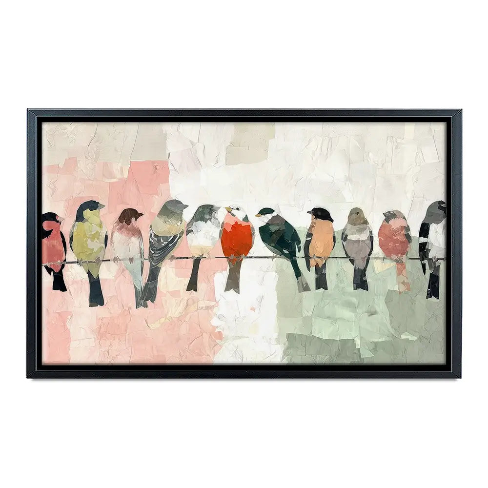 Songbirds On A Wire Oversized Canvas Print Songbirds On A Wire Oversized Canvas Print wall art product Art Print Shop