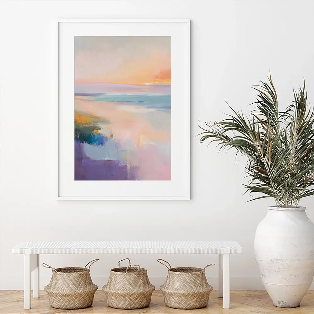 Soothing Seascape Framed Art Print Soothing Seascape Framed Art Print wall art product LSR Design Studio - Independent