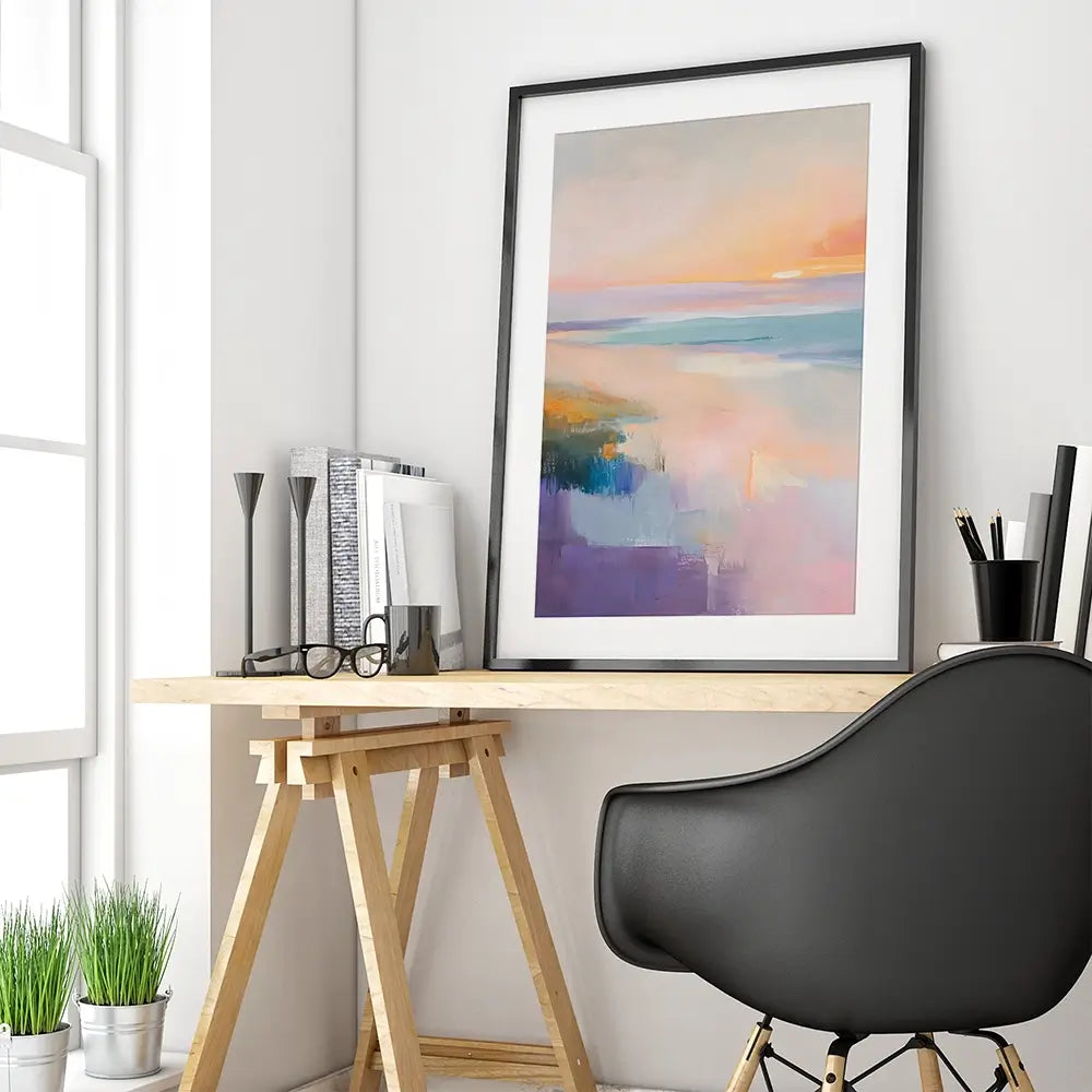 Soothing Seascape Framed Art Print Soothing Seascape Framed Art Print wall art product LSR Design Studio - Independent