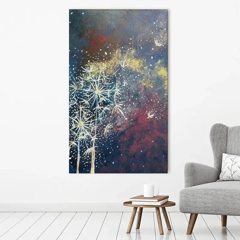 Space Flowers Canvas Print Space Flowers Canvas Print wall art product Violeta Allaberdieva